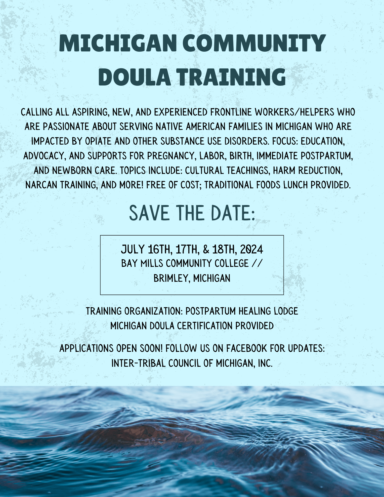 July 16 – 18, 2024 – Community Doula Training