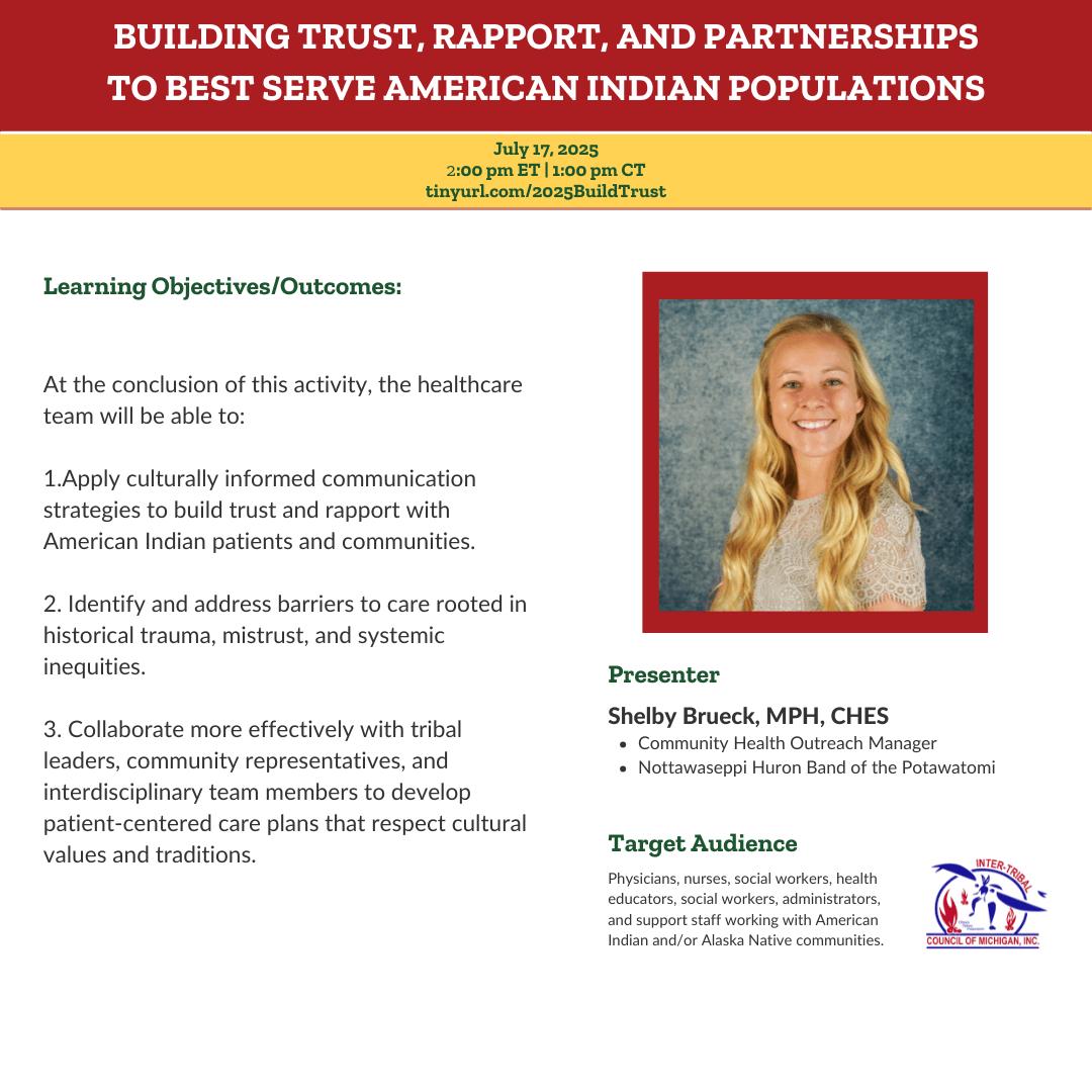 Building Trust, Rapport, and Partnerships to Best Serve American Indian Populations