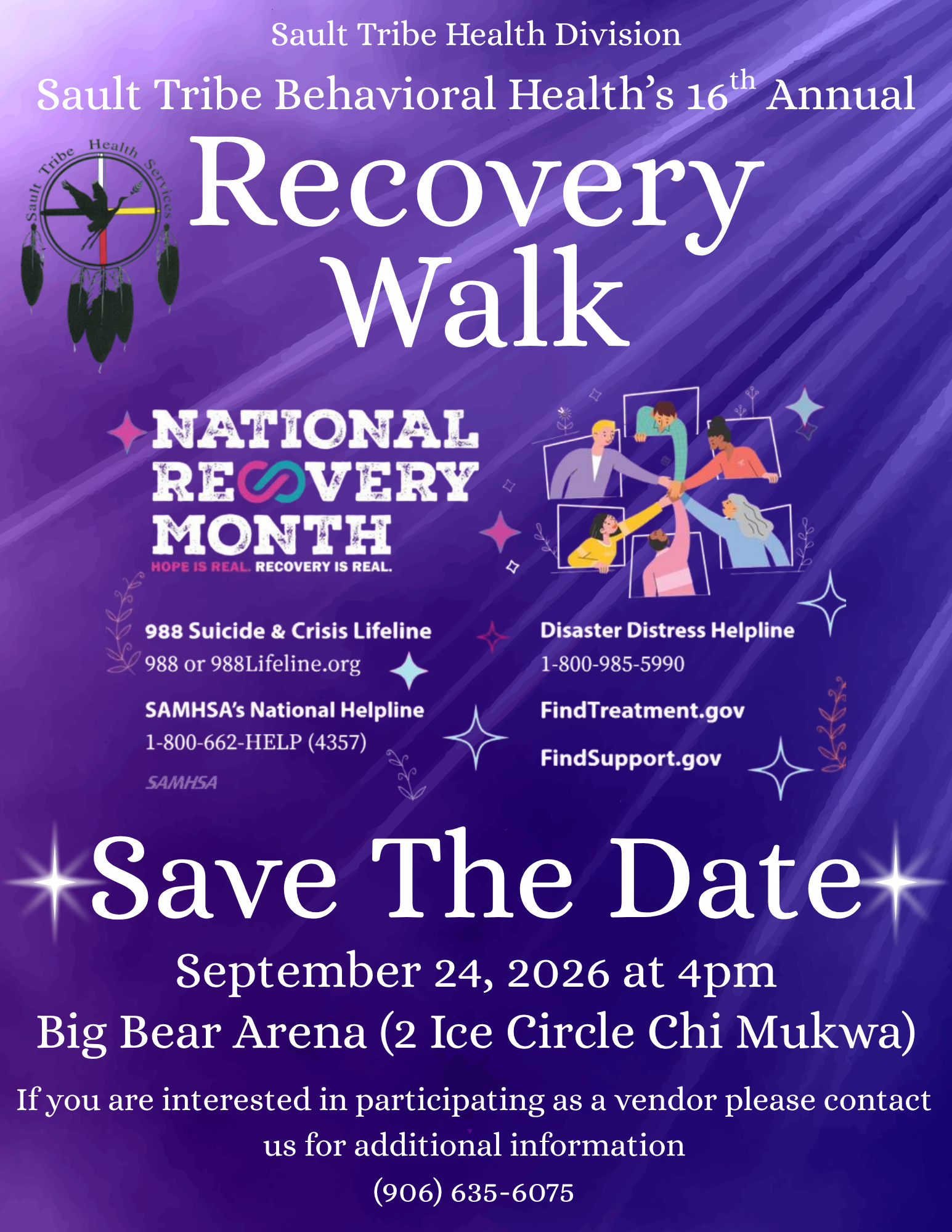 16th Annual Sault Tribe Behavioral Health Recovery Walk