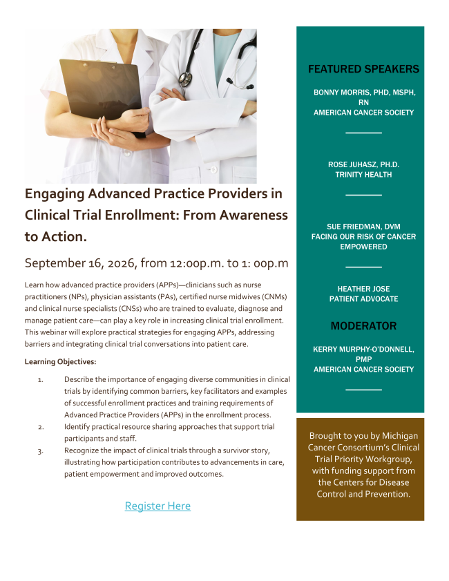 Engaging Advanced Practice Providers in Clinical Trial Enrollment:  From Awareness to Action