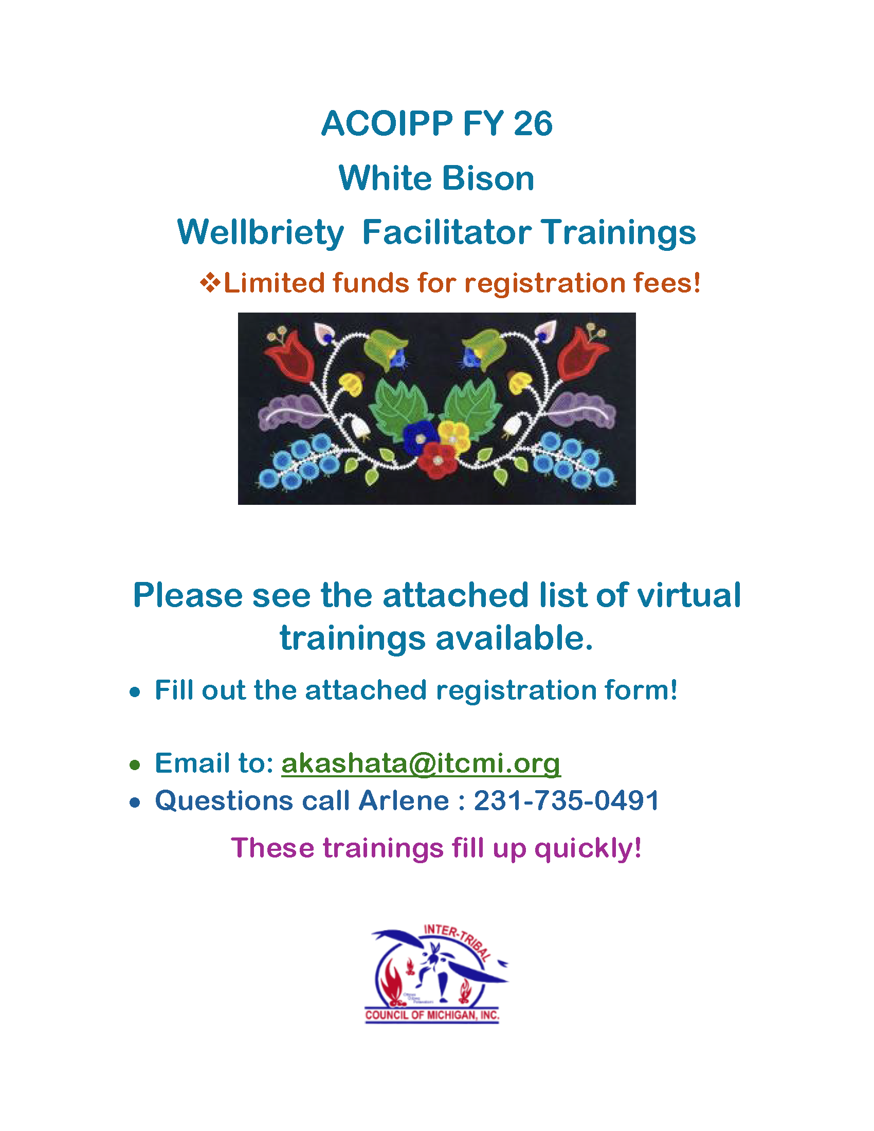 ACOIPP White Bison Wellbriety Facilitator Trainings